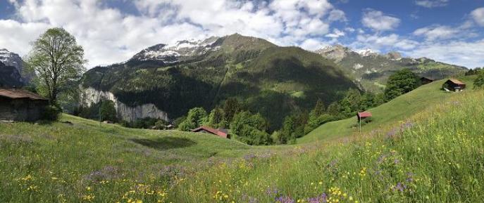 Fantastischer Blick bei Wengen