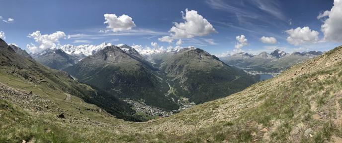 Wunderbarer Rundblick ins Oberengadin