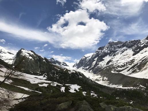 Wolkenspiel über dem Langgletscher