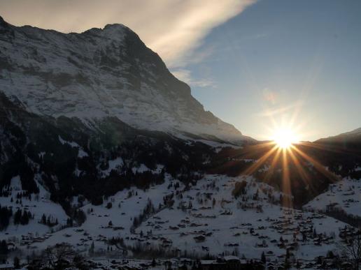 Sonnenuntergang am Eiger