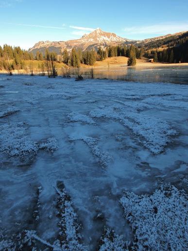 Kalter Morgen am Lauenensee